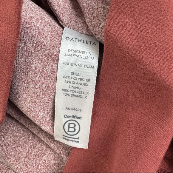 Athleta Attitude Lined Pants Size 6 Rose Mauve Ruched Joggers Cozy - Picture 6 of 9